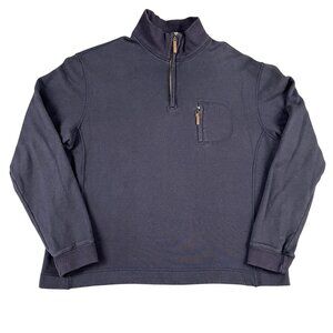 Bills Khakis Mens Black 1/4 Zip Pullover Sweater Sz Medium